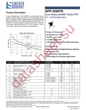 SPF-2086TK datasheet  